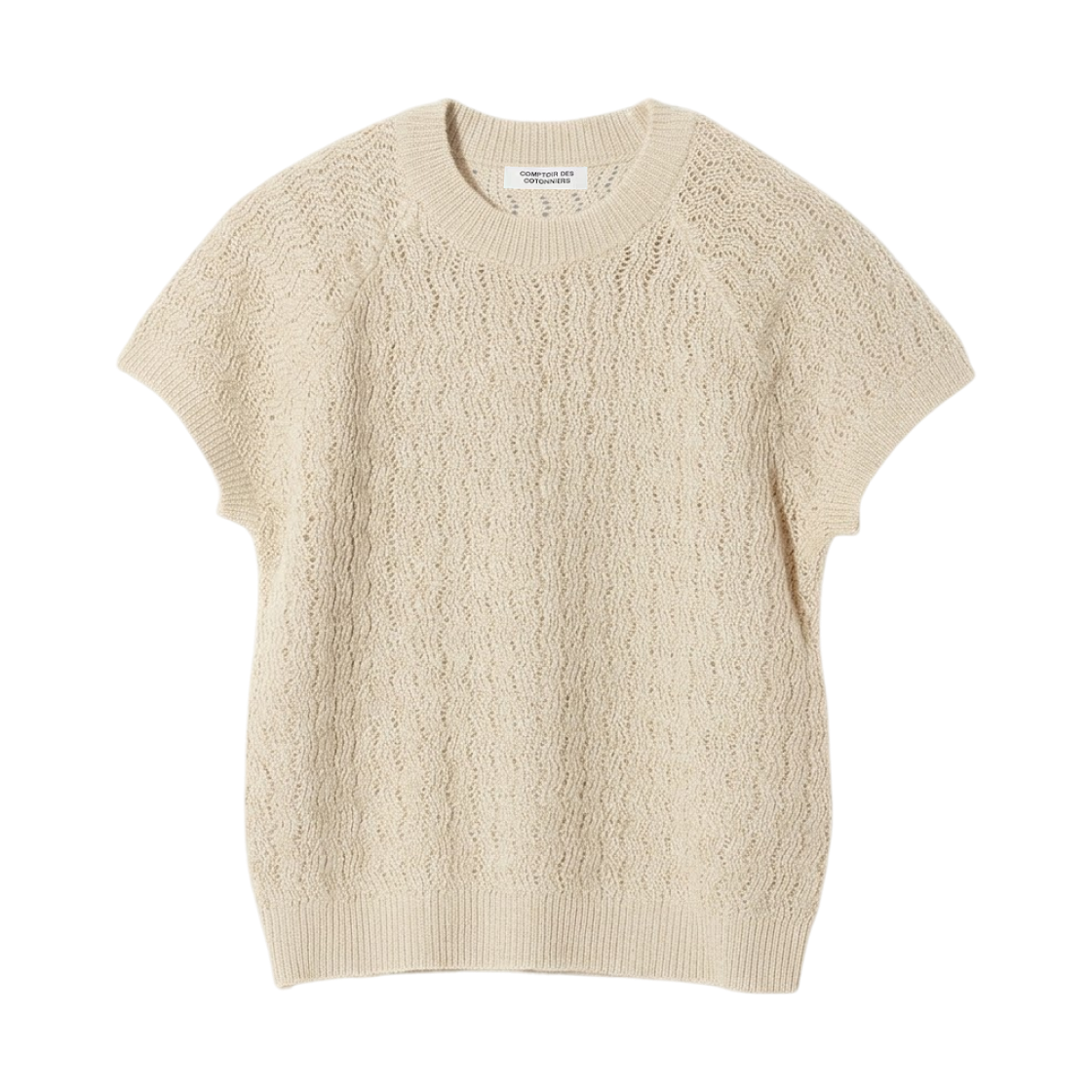 484633-01 (W) Uniqlo x Comptoir des Cotonniers Linen Crewneck Sweater Off White