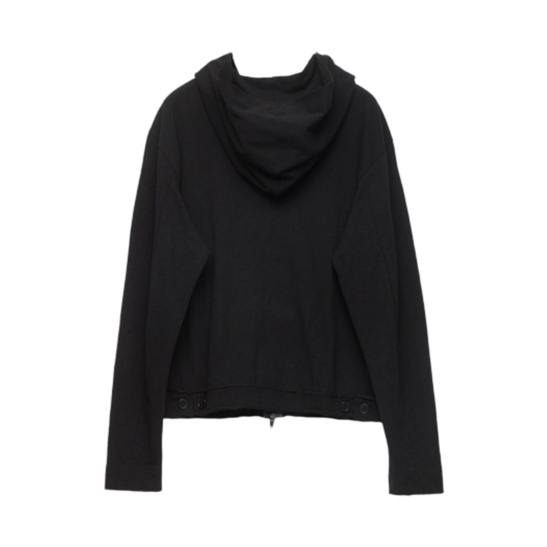 해칭룸 러프 후드 슬럽 블랙(Hatchingroom Rough Hoodie Slub Black) - 2