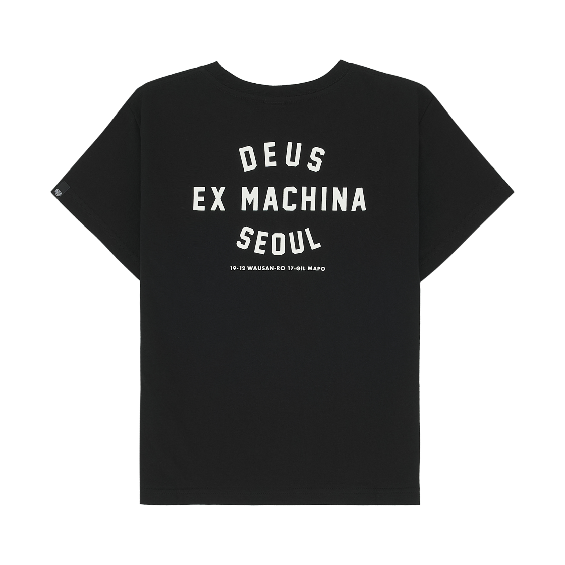 (키즈) 데우스 엑스 마키나 서울 컬리지 티셔츠 블랙((Kids) Deus Ex Machina College Seoul T-Shirt Black)