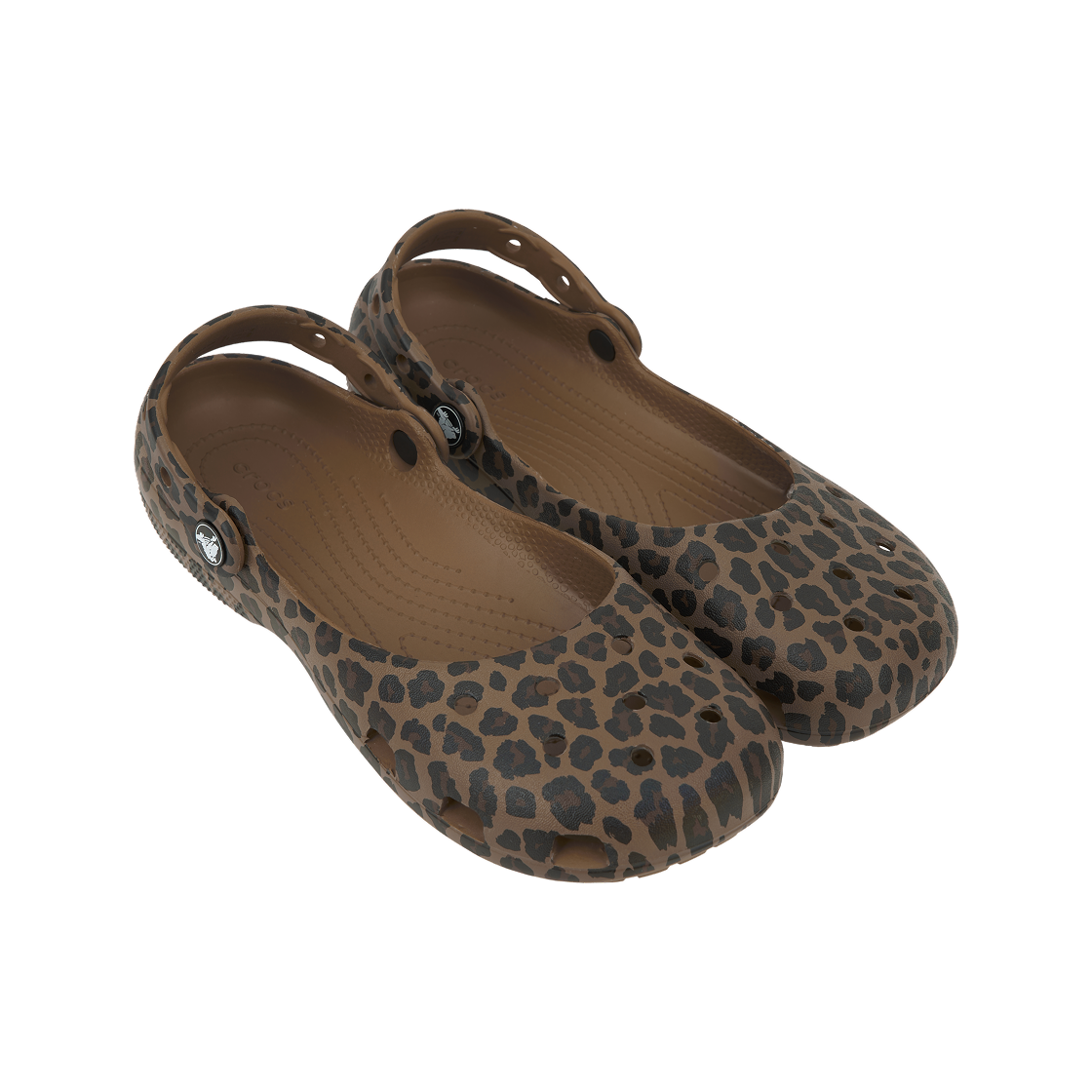 (W) 크록스 클래식 애니멀 발레 세피아 레오파드((W) Crocs Classic Animal Ballet Sepia Leopard) - 4