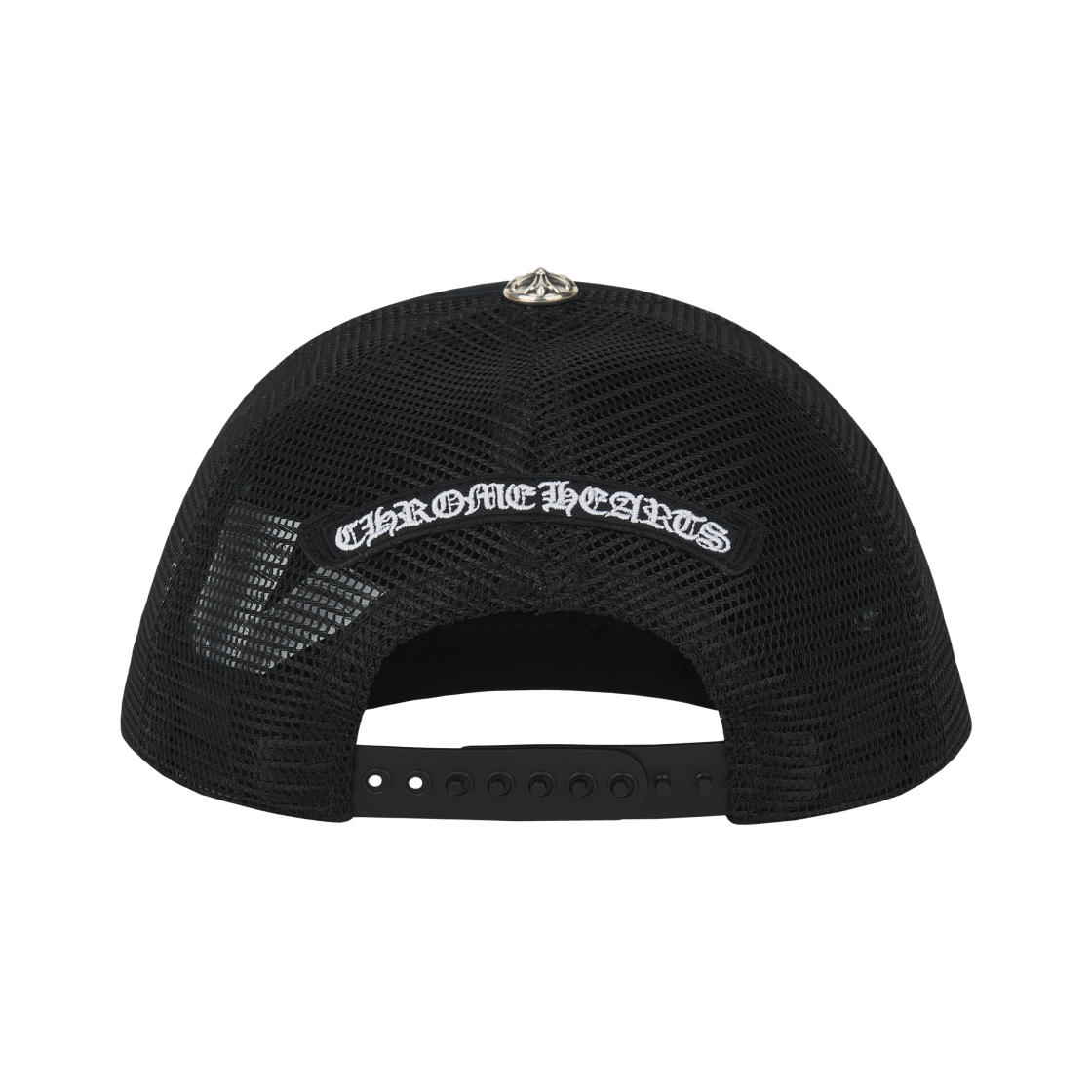 크롬하츠 세메터리 트러커 햇 블랙 오렌지 (스크롤 라벨 버전)(Chrome Hearts Cemetery Trucker Hat Black Orange (Scroll Label Ver.)) - 3