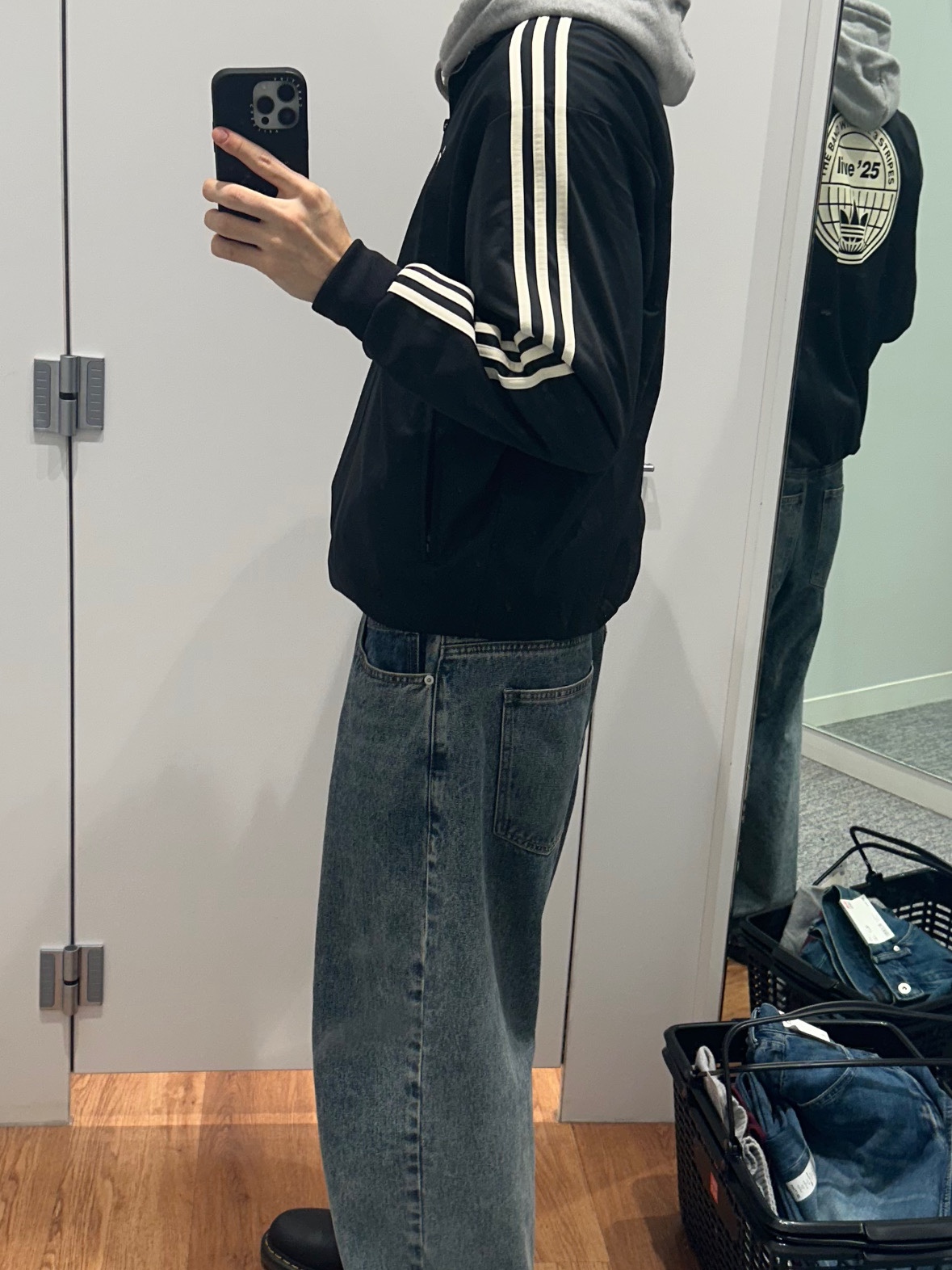 Adidas x Oasis Tour Firebird Track Top Black - KR Sizing 착용 스타일