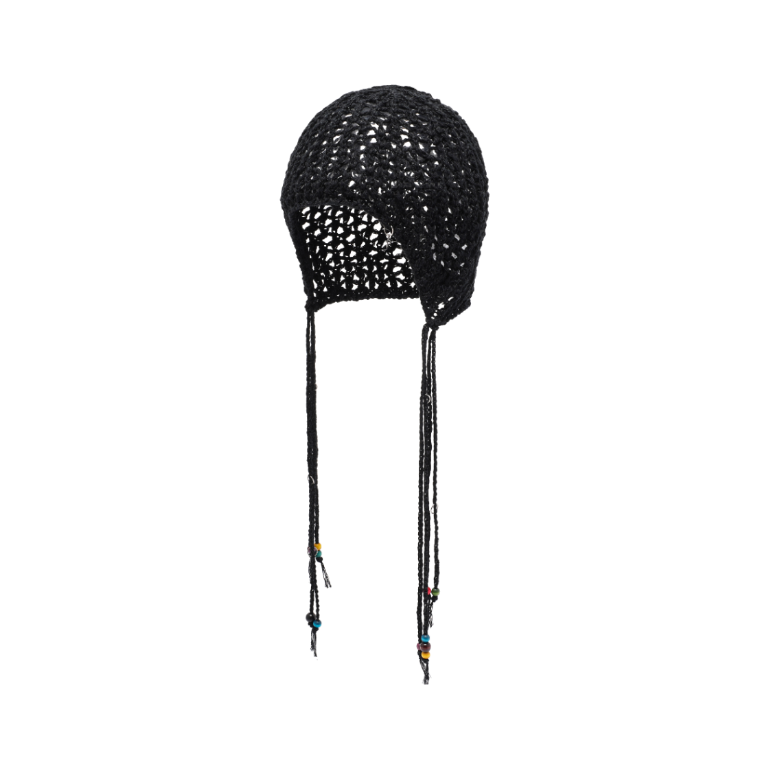 (W) 더바이닐하우스 비디드 크로셰 비니 블랙((W) Thevinylhouse Beaded Crochet Beanie Black) - 2