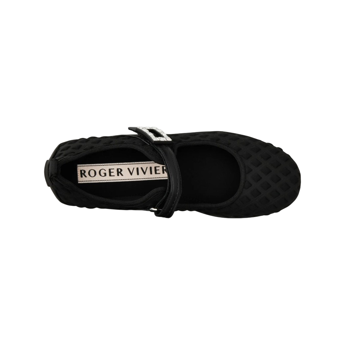(W) 로저 비비에 패브릭 비브 로우 메리 제인 블랙((W) Roger Vivier Viv Low Mary Janes in Fabric Black) - 2