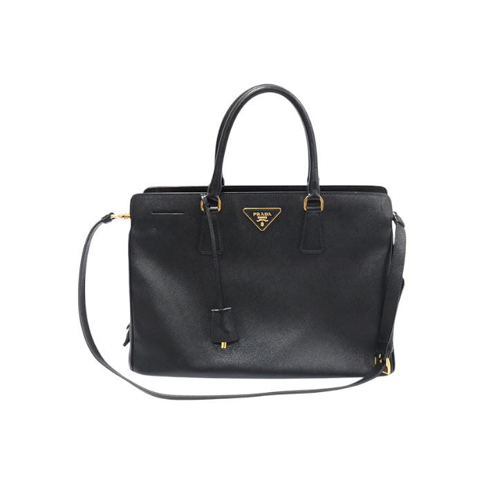 ITEGMVHBSOJK Prada BN2061 Black Saffiano Lux 2-Way Bag