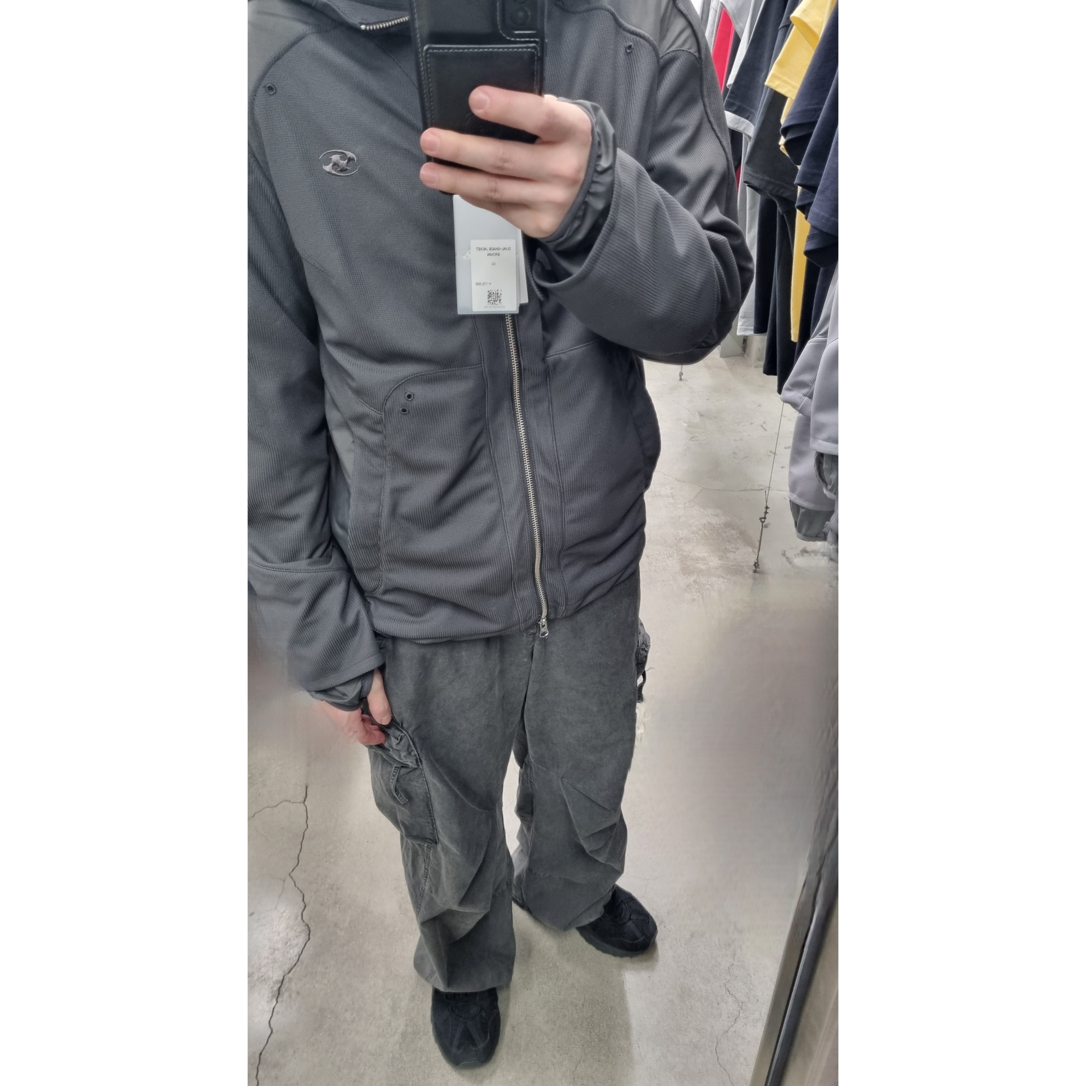 Asics Gel-Sonoma 15-50 Black, Sansan Gear Dual-Shade Jacket Brown_26SS 착용 스타일 - 1