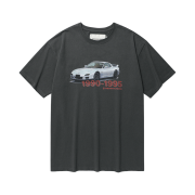 Thevinylhouse Old Car T-Shirt Charcoal