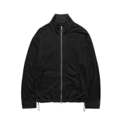 Polyteru Silky Linen Jersey Zip Up Black