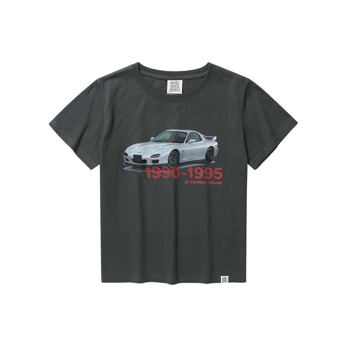 더바이닐하우스 올드 카 티셔츠 차콜(Thevinylhouse Old Car T-Shirt Charcoal) - 3
