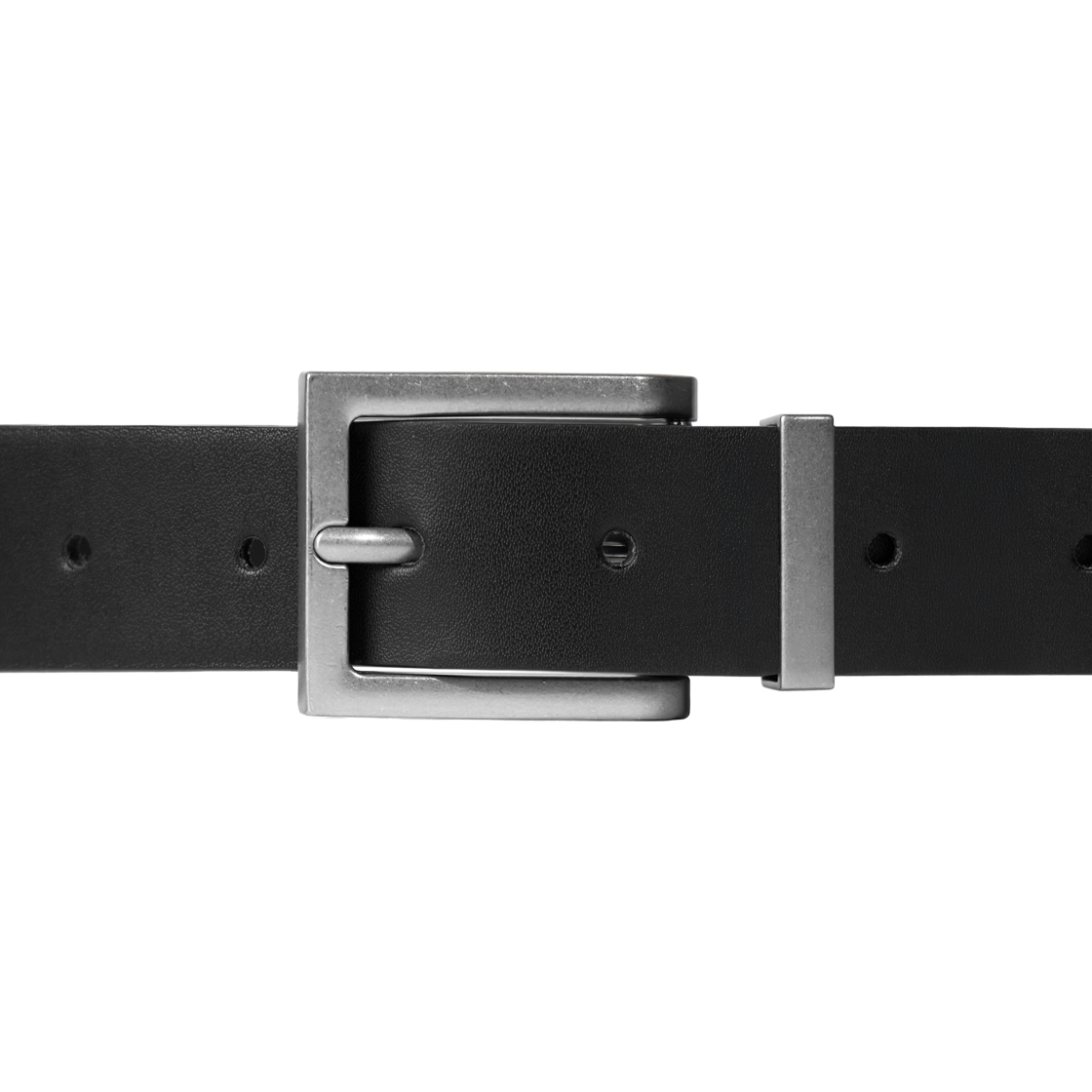 누아트스튜디오 클래식 스퀘어 레더 벨트 블랙 스크레치 실버(NUARTSTUDIO Classic Square Leather Belt Black Scratch Silver) - 2