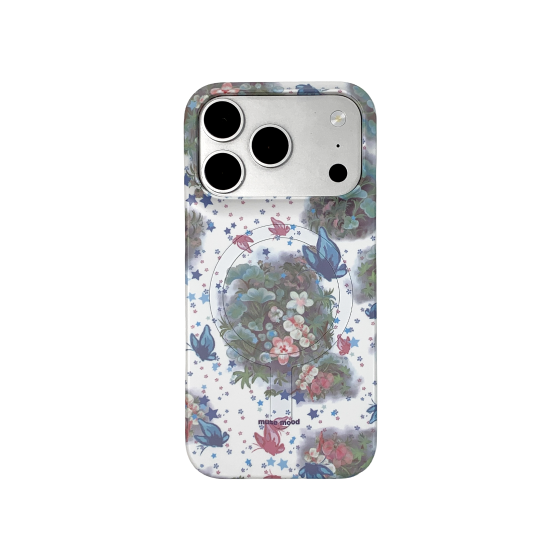 뮤즈무드 스타 버터플라이 맥세이프 하드 휴대폰 케이스(Musemood Star Butterfly MagSafe Hard Phone Case)