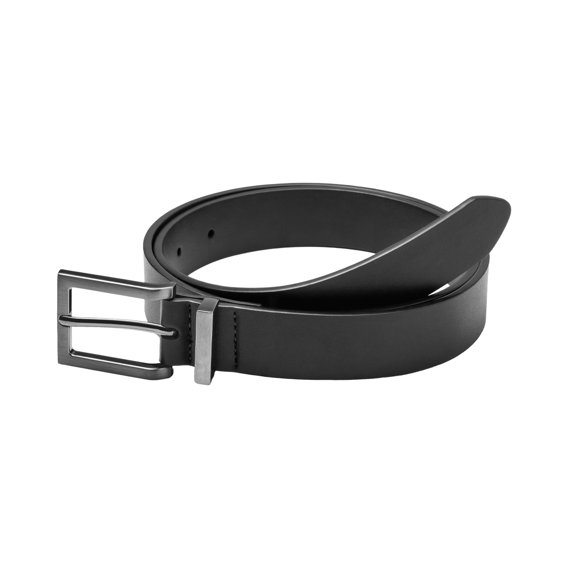누아트스튜디오 클래식 스퀘어 레더 벨트 블랙 다크실버(NUARTSTUDIO Classic Square Leather Belt Black Dark Silver)