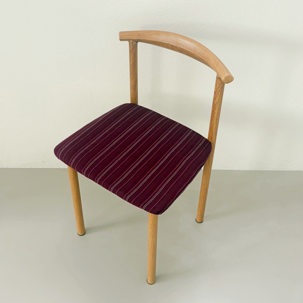 유라이크왓 슬림 스트라이프 등받이 의자 (와인)(you like what Slim stripe backrest chair (wine)) - 3