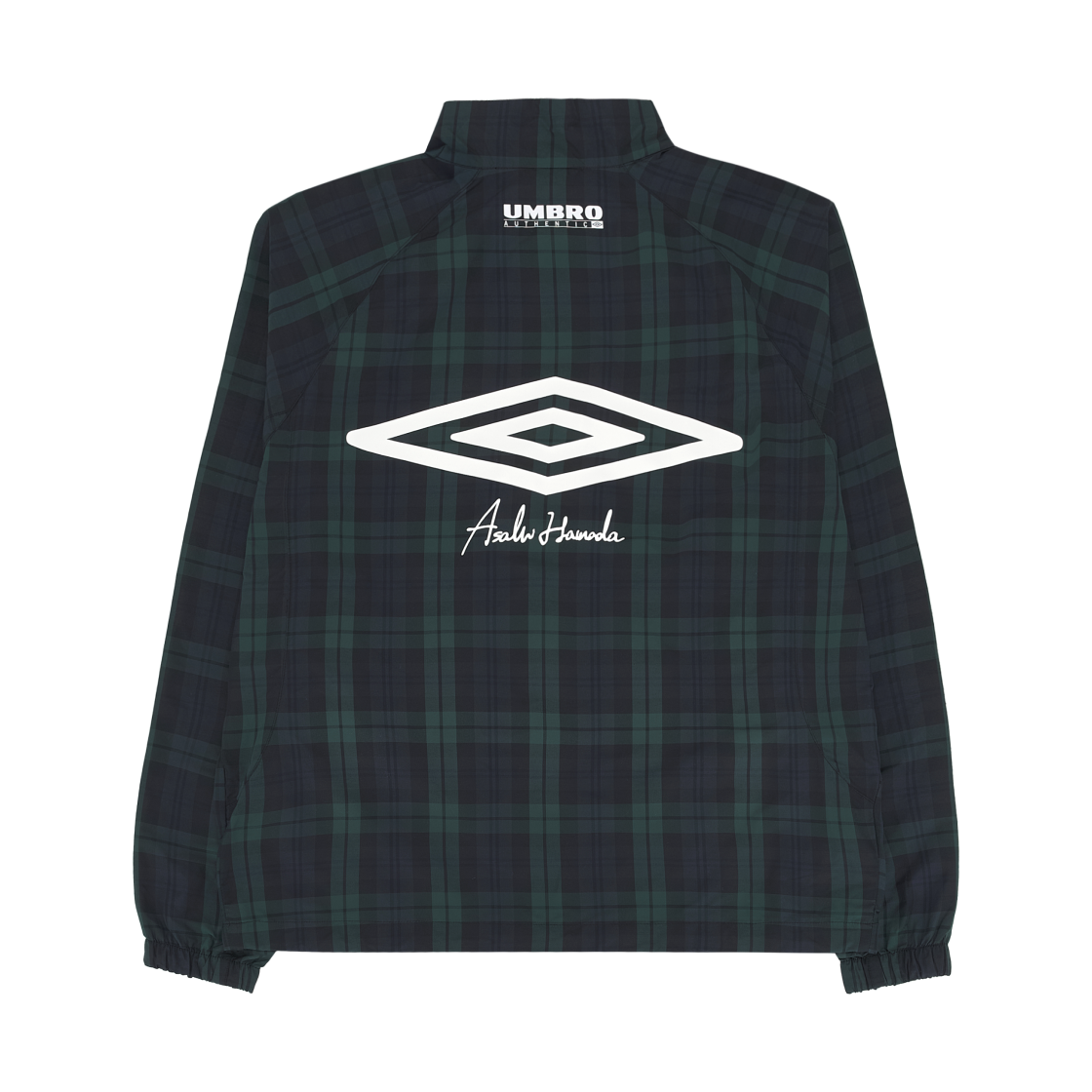엄브로 x 아사히 하마다 클래식 스탠넥 체크 바람막이 자켓 그린(Umbro X Asahi Hamada Classic Stand Neck Windbreaker Jacket Green) - 2