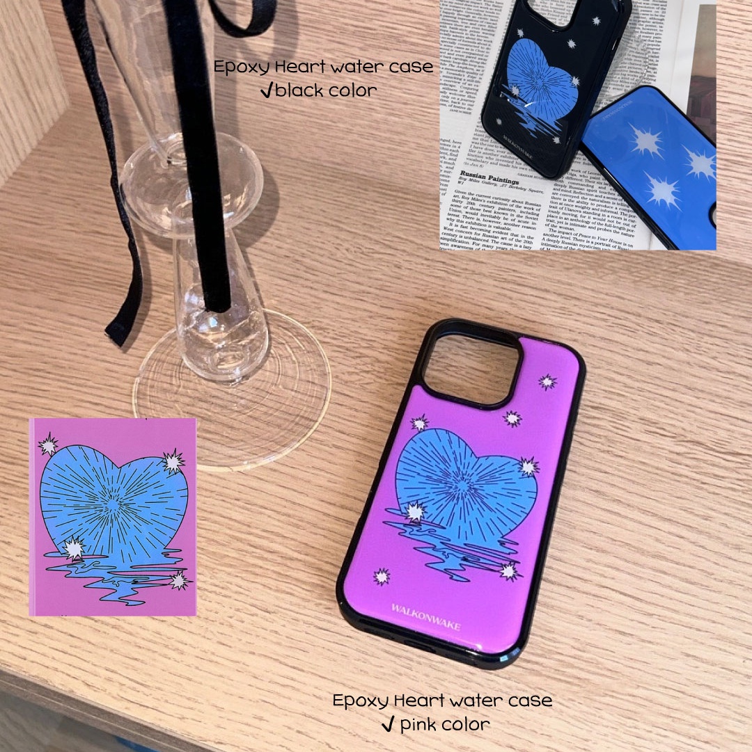 WALKONWAKE Heart water pink, WALKONWAKE Heart water black 착용 스타일