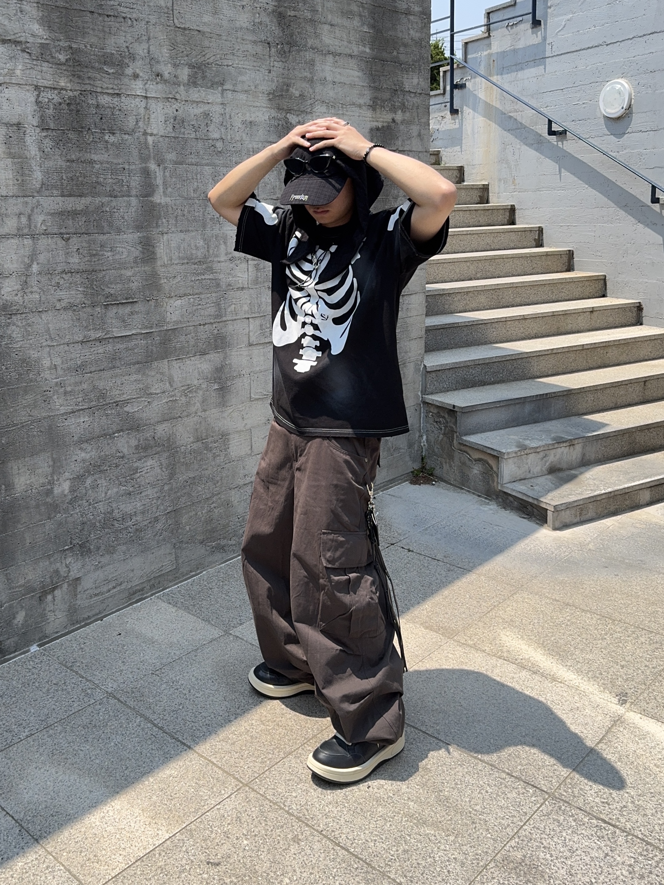 Converse x Drkshdw Turbowpn Black Cream 착용 스타일