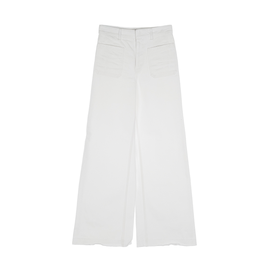 ITACIN68QH24 Dior 8 Flare Denim Pants White