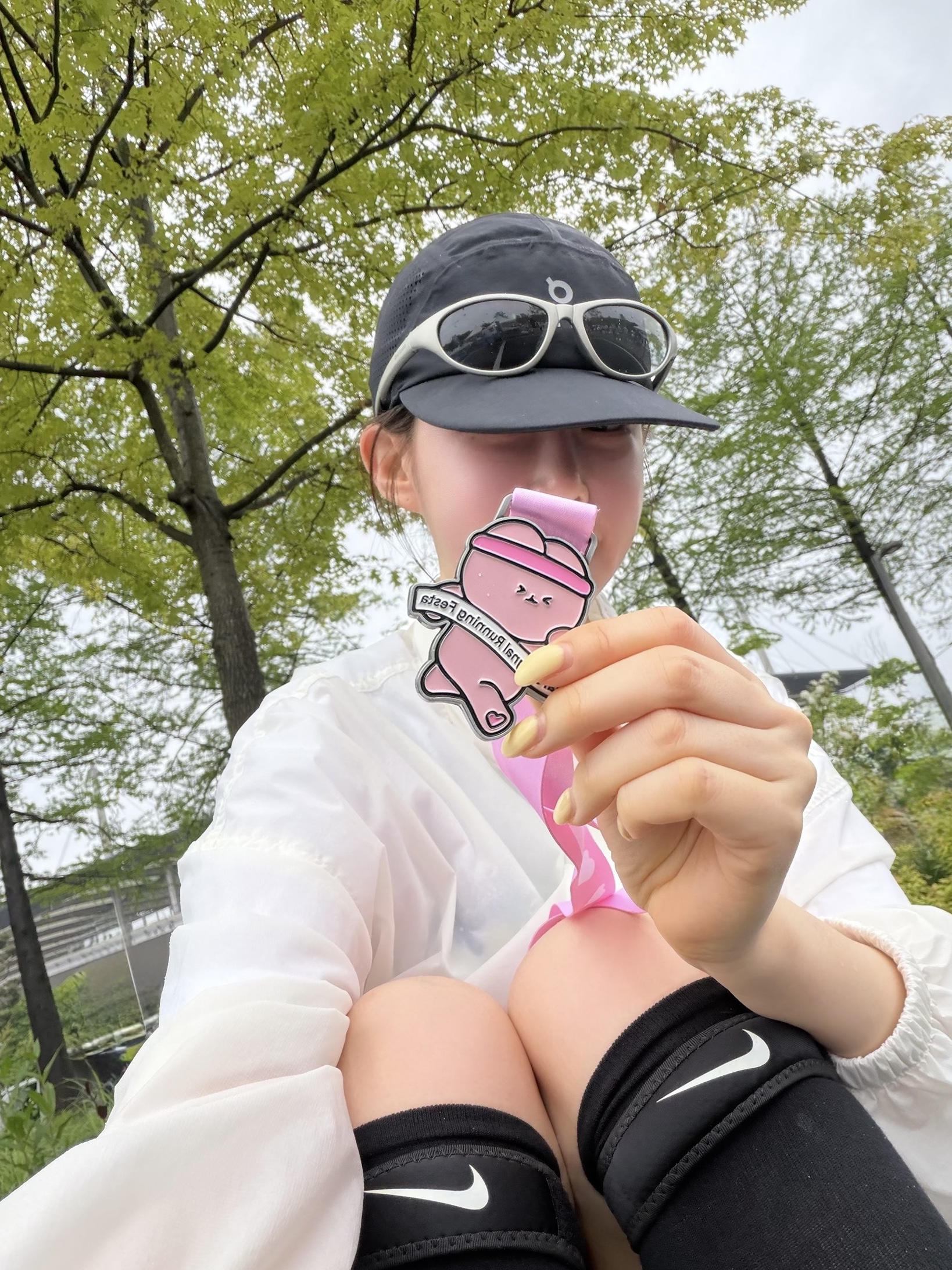 On Running Performance Cap Black 착용 스타일