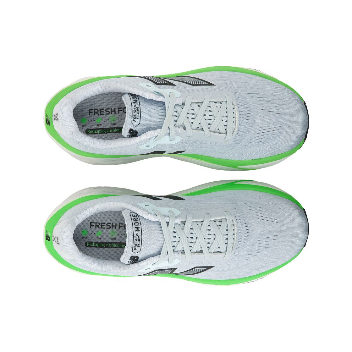 뉴발란스 프레쉬 폼 X 모어 v5 아이스 블루 일렉트릭 제이드 - D 스탠다드(New Balance Fresh Foam X More v5 Ice Blue Electric Jade - D Standard) - 5