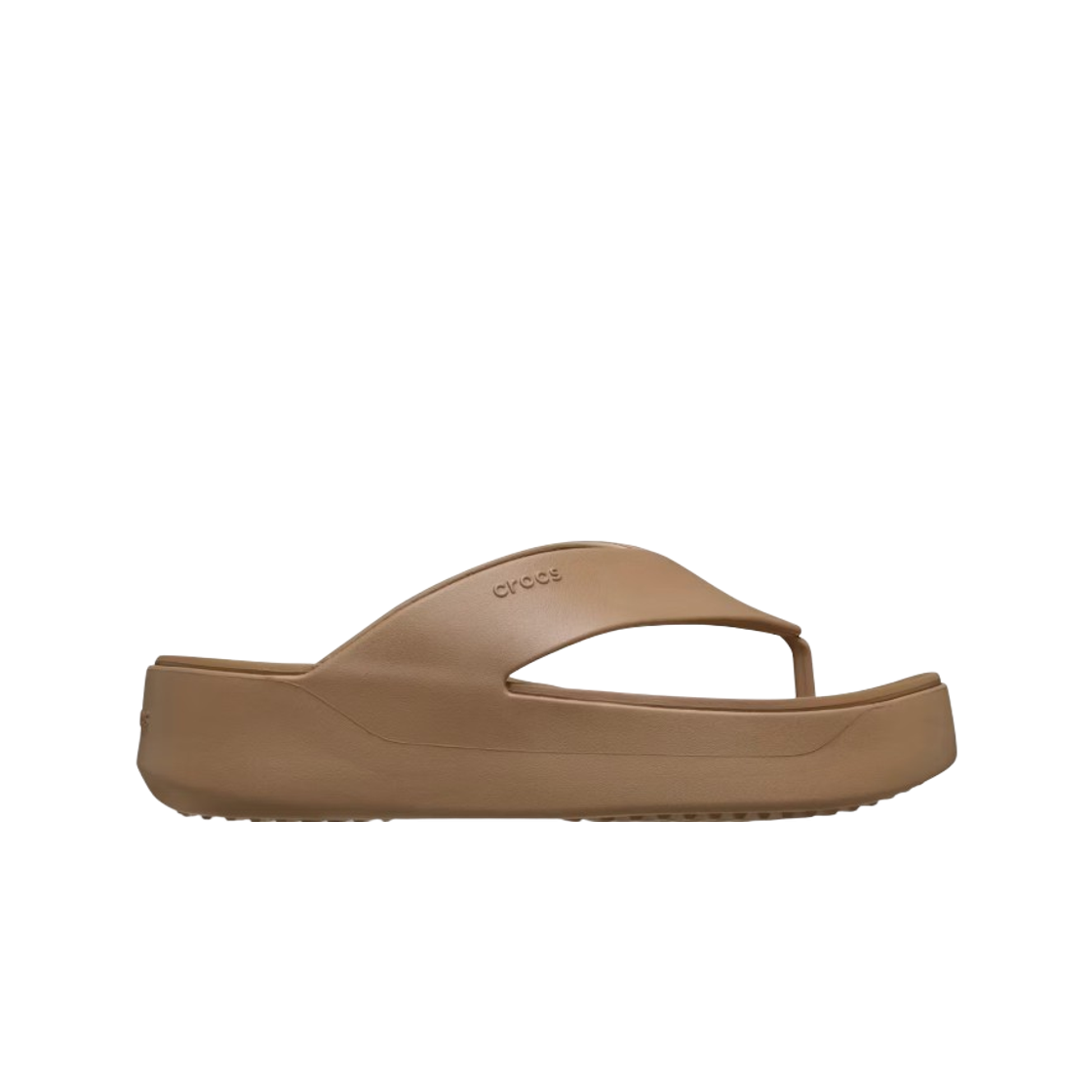 209410-2JJ (W) Crocs Getaway Platform Flip Milk Chocolate