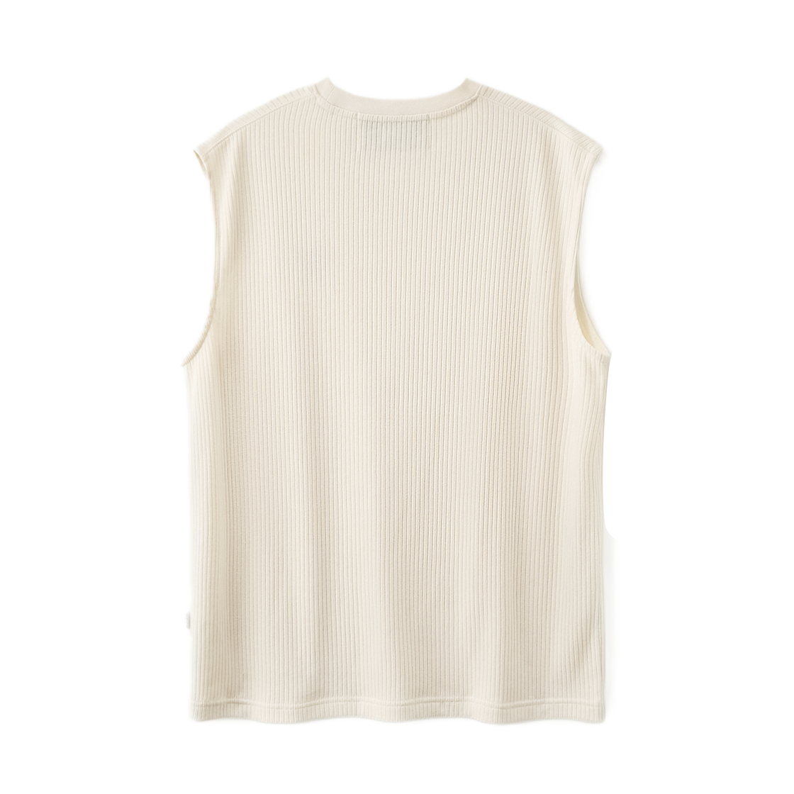 세터 크루넥 골지 슬리브리스 크림(SATUR Crewneck Ribbed Sleeveless Cream) - 2