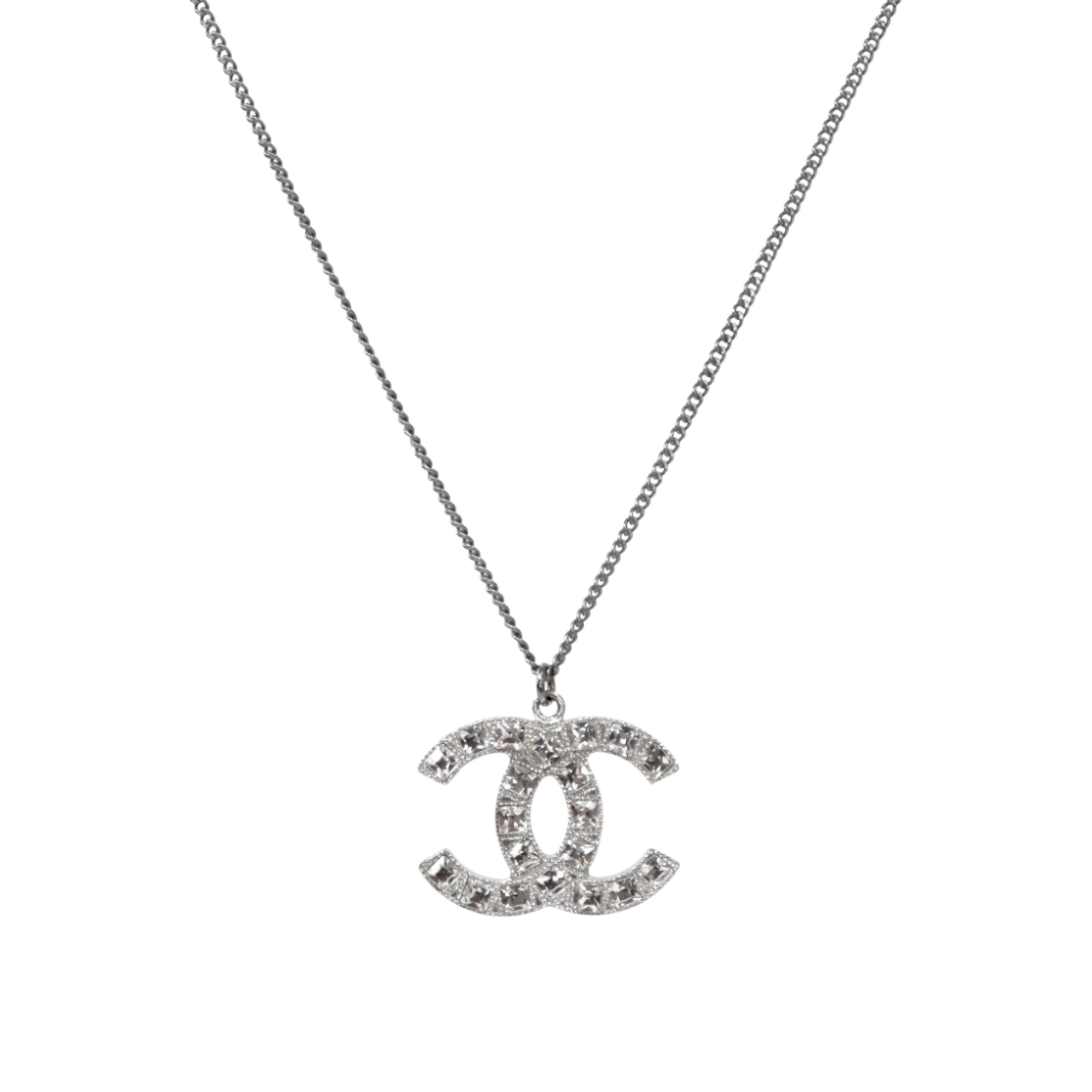 샤넬 큐빅 CC 실버 목걸이 A-B56029(Chanel Cubic CC Silver Necklace A-B56029) - 1