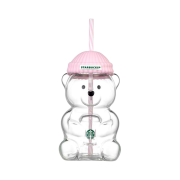 Starbucks BabyPink Bearista Glass Cold Cup 591ml