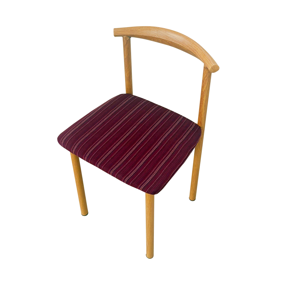 유라이크왓 슬림 스트라이프 등받이 의자 (와인)(you like what Slim stripe backrest chair (wine))