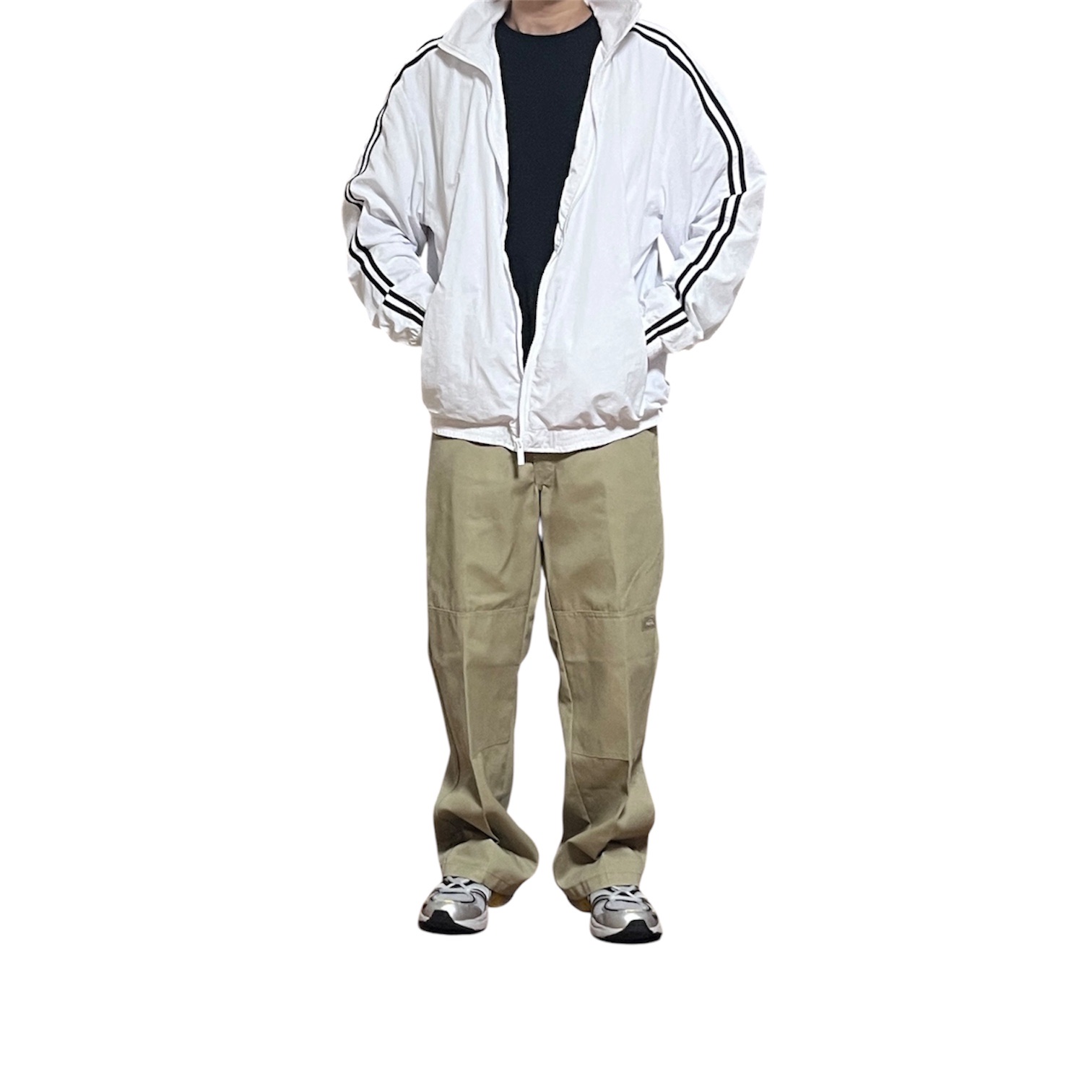 Dickies Loose Fit Double Knee Work Pants Khaki 착용 스타일
