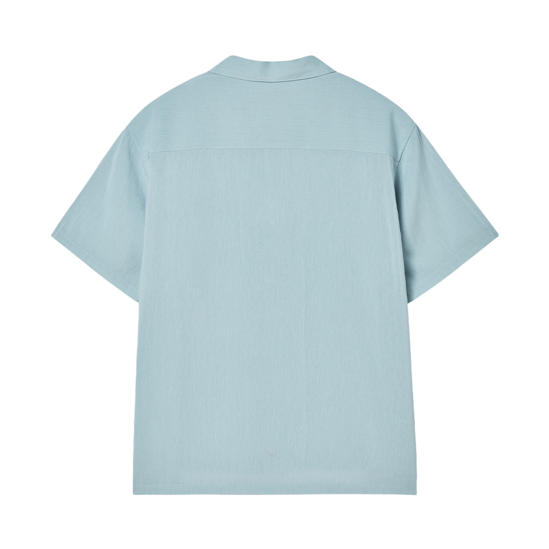 엔 아카이브 에어리 린넨 블렌드 오픈 카라 반팔 셔츠 블루(N ARCHIVE Airy Linen Blend Open Collar Shirts Blue) - 2