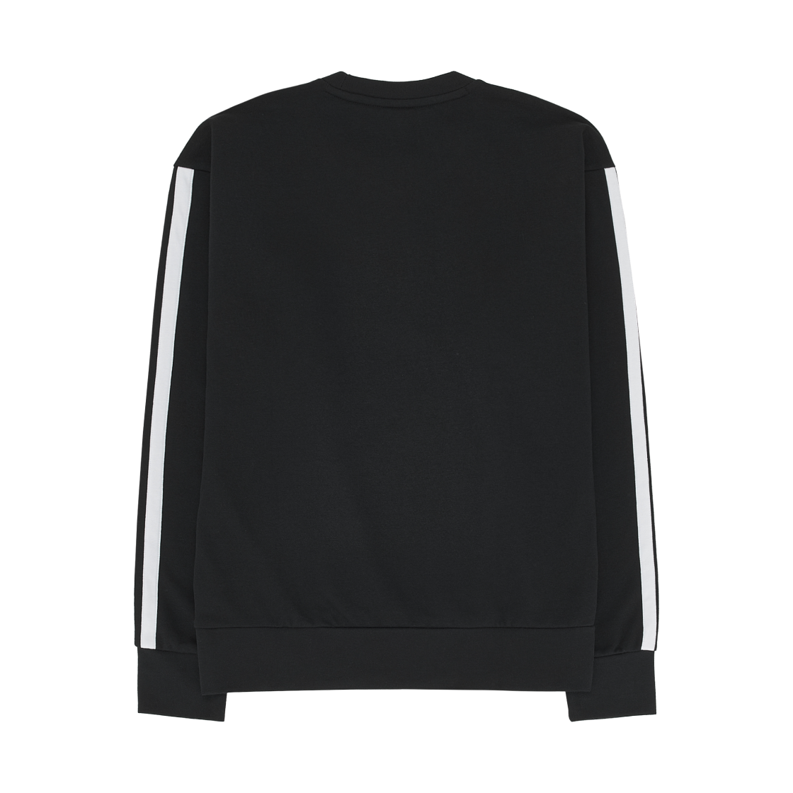 아디다스 에센셜 삼선 플리스 스웨트셔츠 블랙 화이트 - KR 사이즈(Adidas Essentials 3-Stripes Fleece Sweatshirt Black White - KR Sizing) - 2