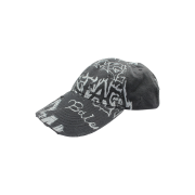 Balenciaga Charcoal Grey Graffiti Cap Limited Edition
