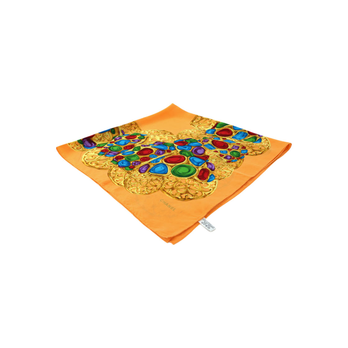 ITGUQ7WNQKQO Chanel Orange Gem Scarf