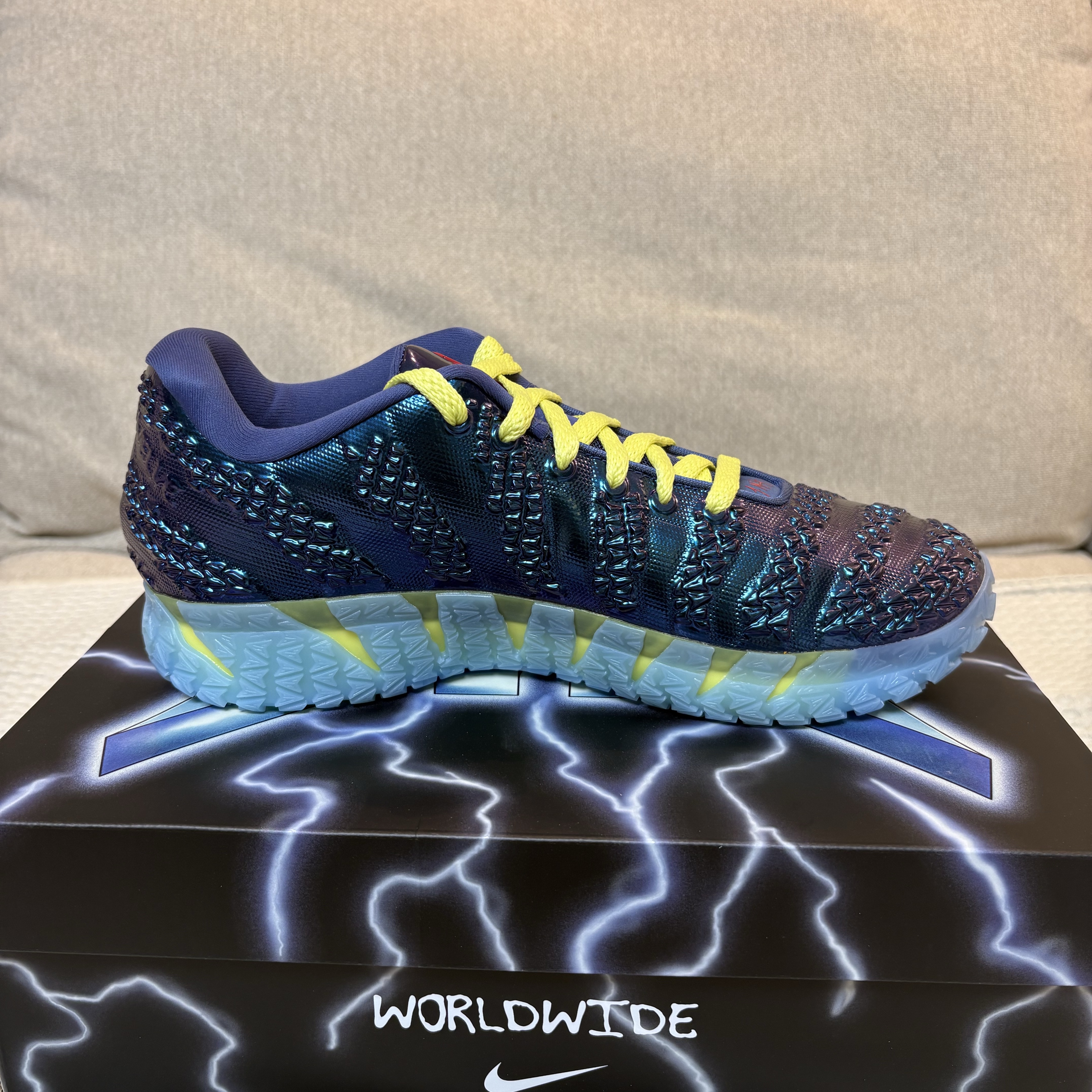 Nike Ja 3 EP Blue Chill Fire Red 착용 스타일 - 3