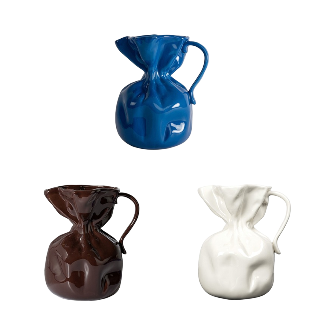 블루 (26533)・브라운 (26534)・화이트 (26535) INNOMETSA BYON Vase Crumple