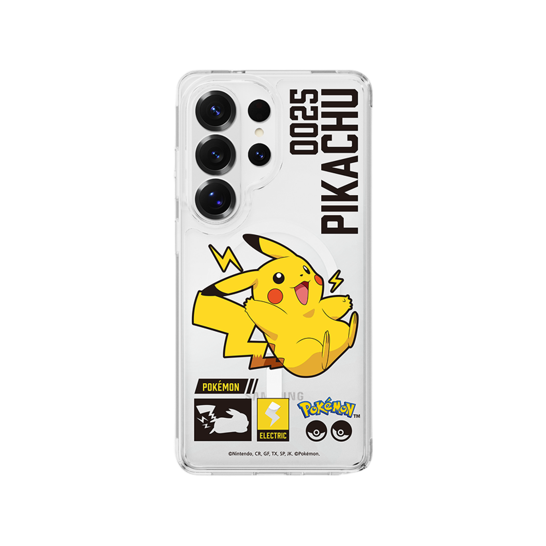 에스엘비에스 포켓몬 피카츄 인덱스 클리어 마그넷 케이스 for Galaxy S26 Series(SLBS Pokémon Pikachu Index Clear Magnet Case for Galaxy S26 Series)