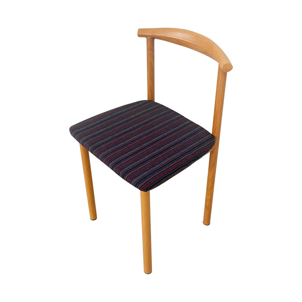 유라이크왓 슬림 스트라이프 등받이 의자 (네이비)(you like what Slim stripe backrest chair (navy))