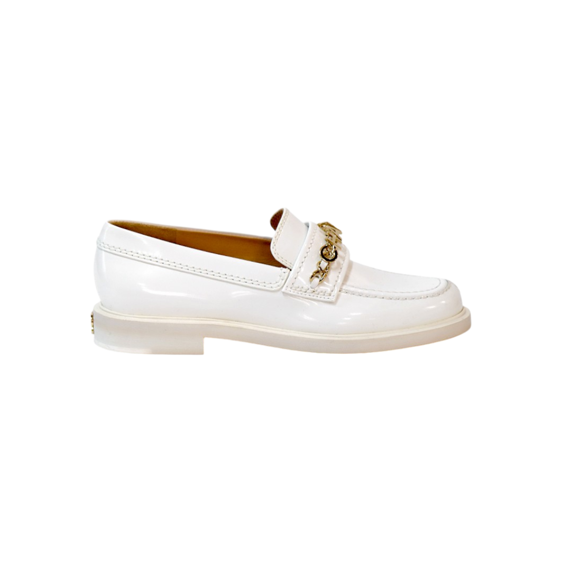 ITP5228AD3EF Chanel Lettering White Loafers