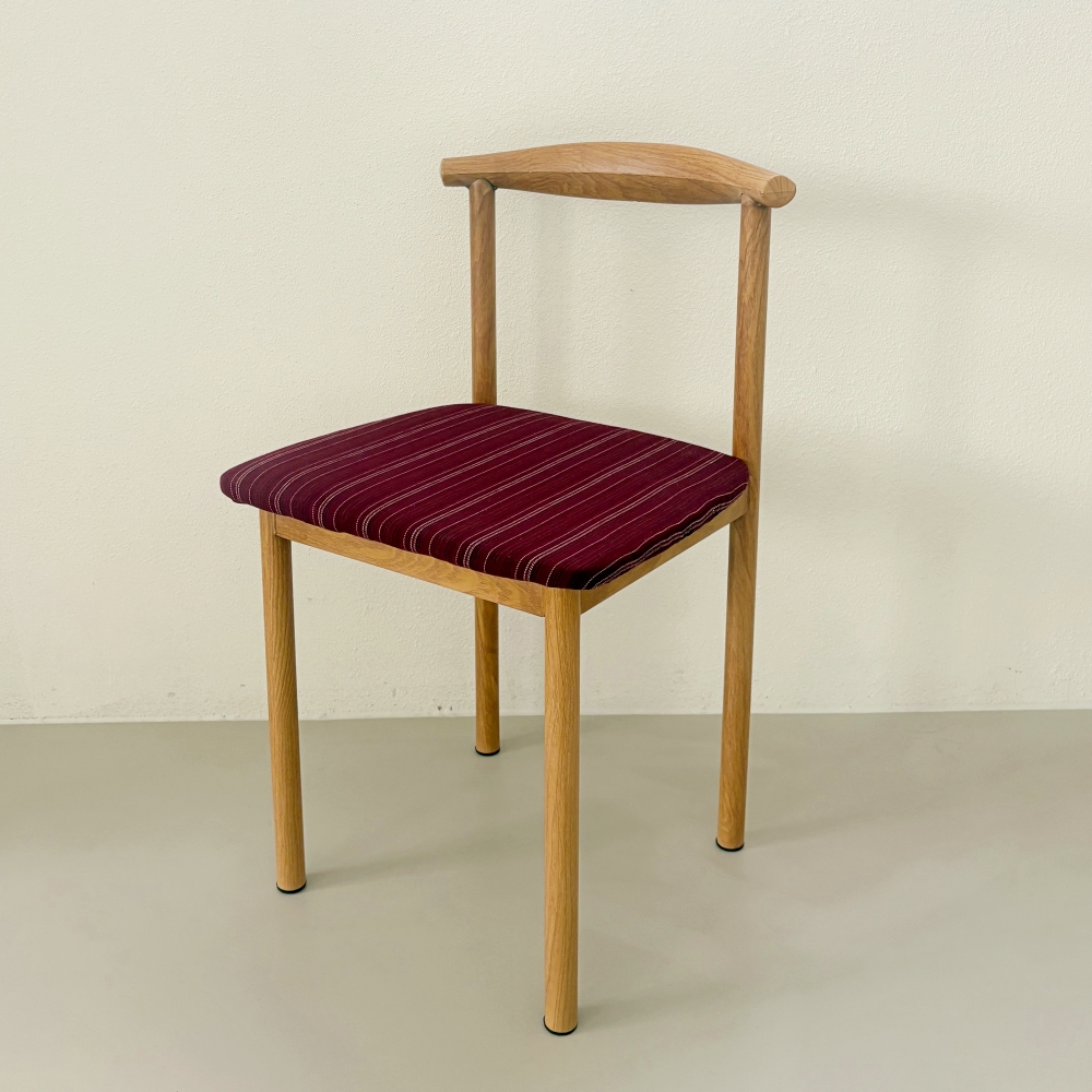 유라이크왓 슬림 스트라이프 등받이 의자 (와인)(you like what Slim stripe backrest chair (wine)) - 2