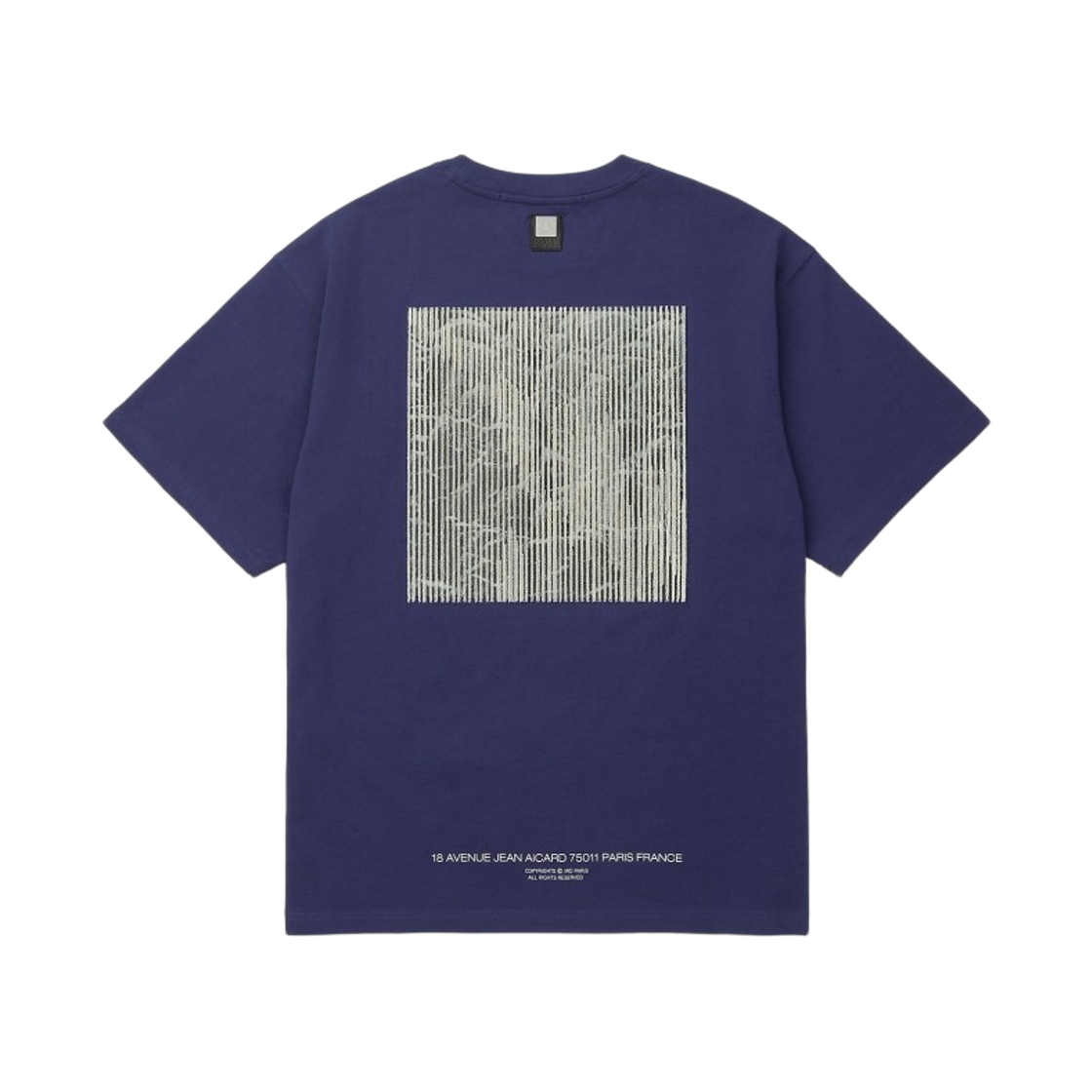 이로 질감 아트워크 반팔 티셔츠 블루(Iro Textured Artwork Short Sleeve T-Shirt Blue) - 3