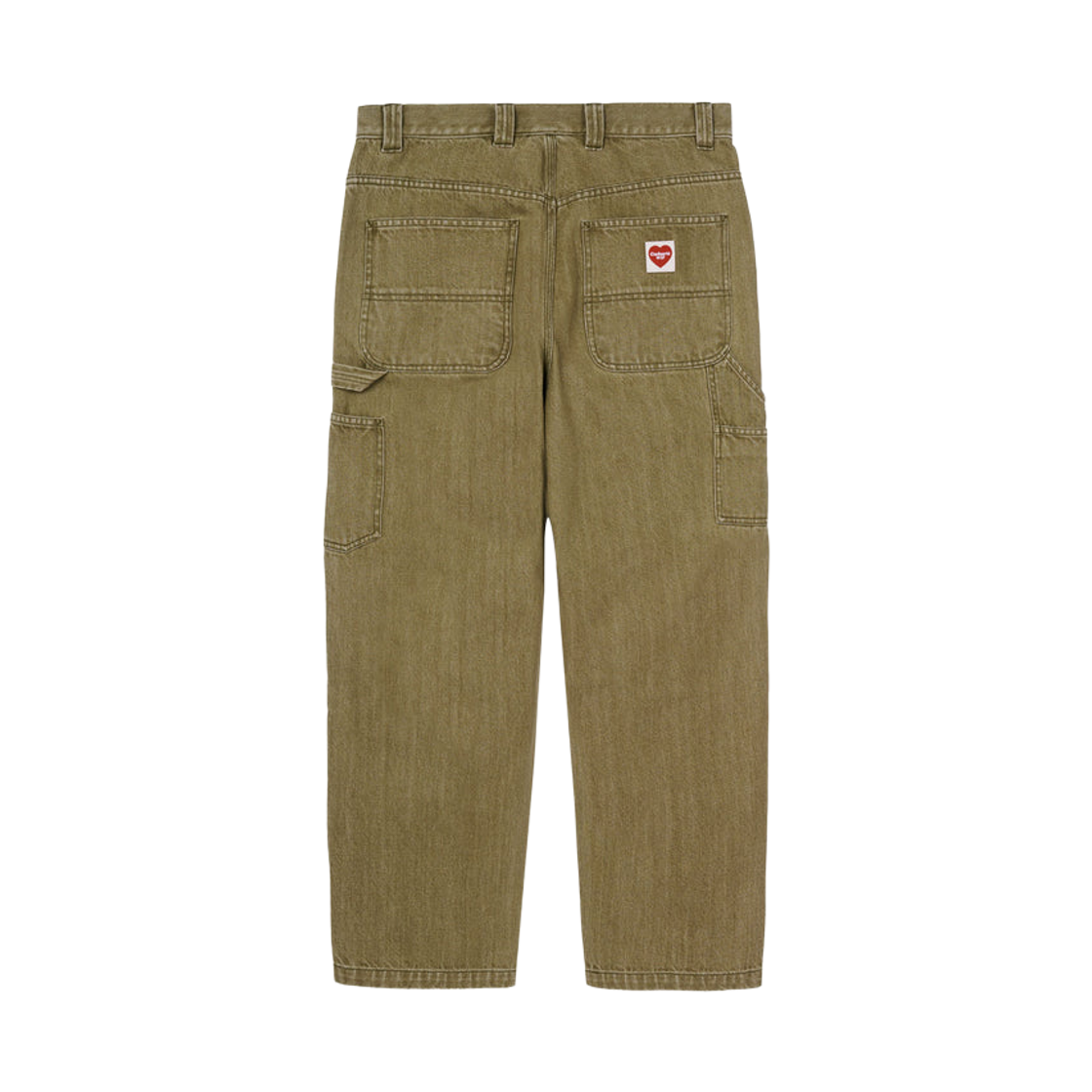 A261038-11-66 Carhartt WIP Ethan Double Knee Pants Leaf Enzyme Bleach Washed