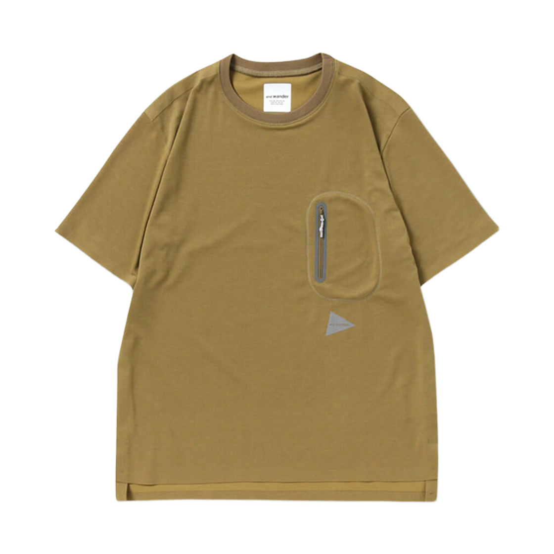 앤드 원더 심리스 숏슬리브 티셔츠 베이지(And Wander Seamless Short Sleeve T-Shirt Beige)