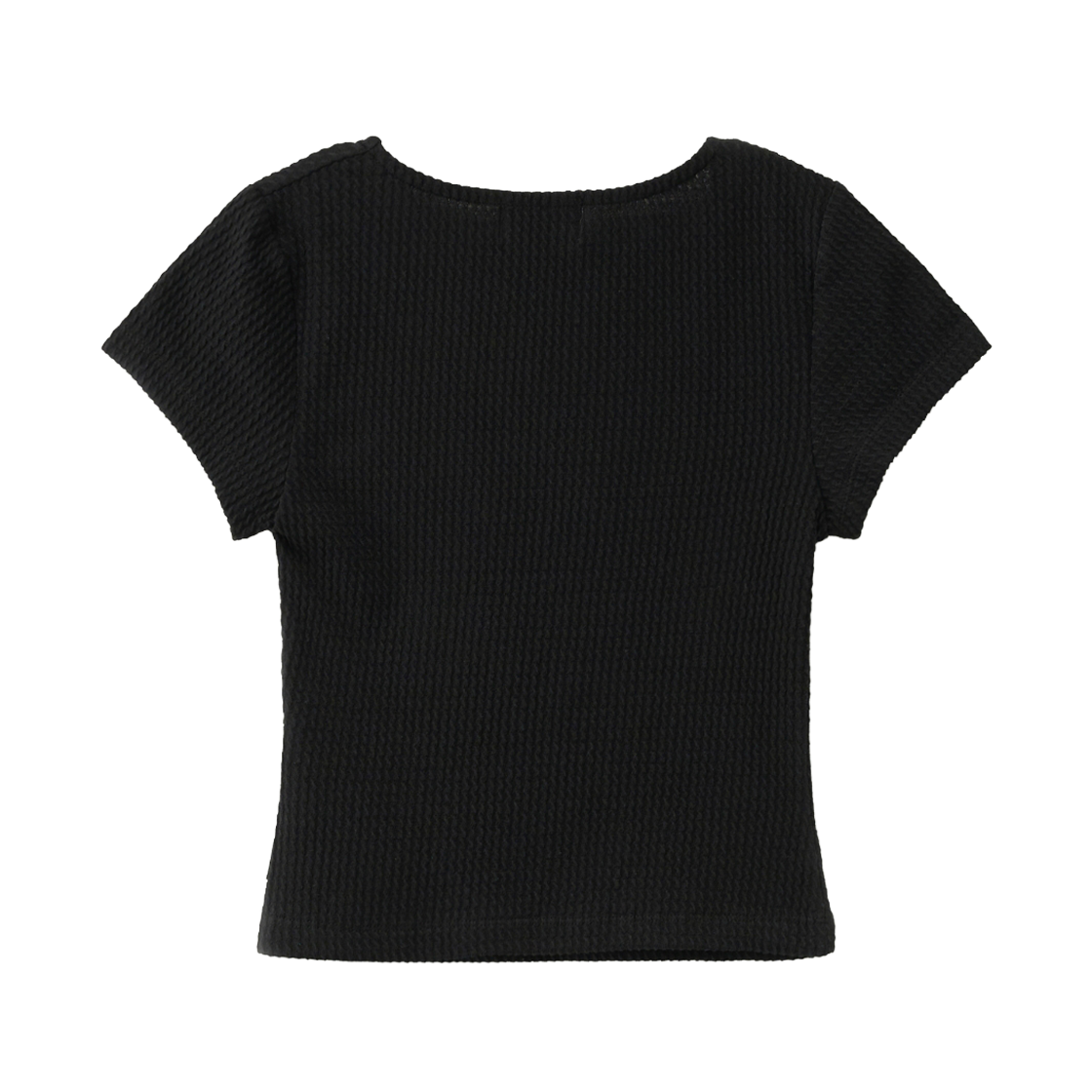 세터 우먼 스퀘어넥 크링클 반팔 티셔츠 블랙(SATUR W Square Neck Crinkle T-Shirt Black) - 2
