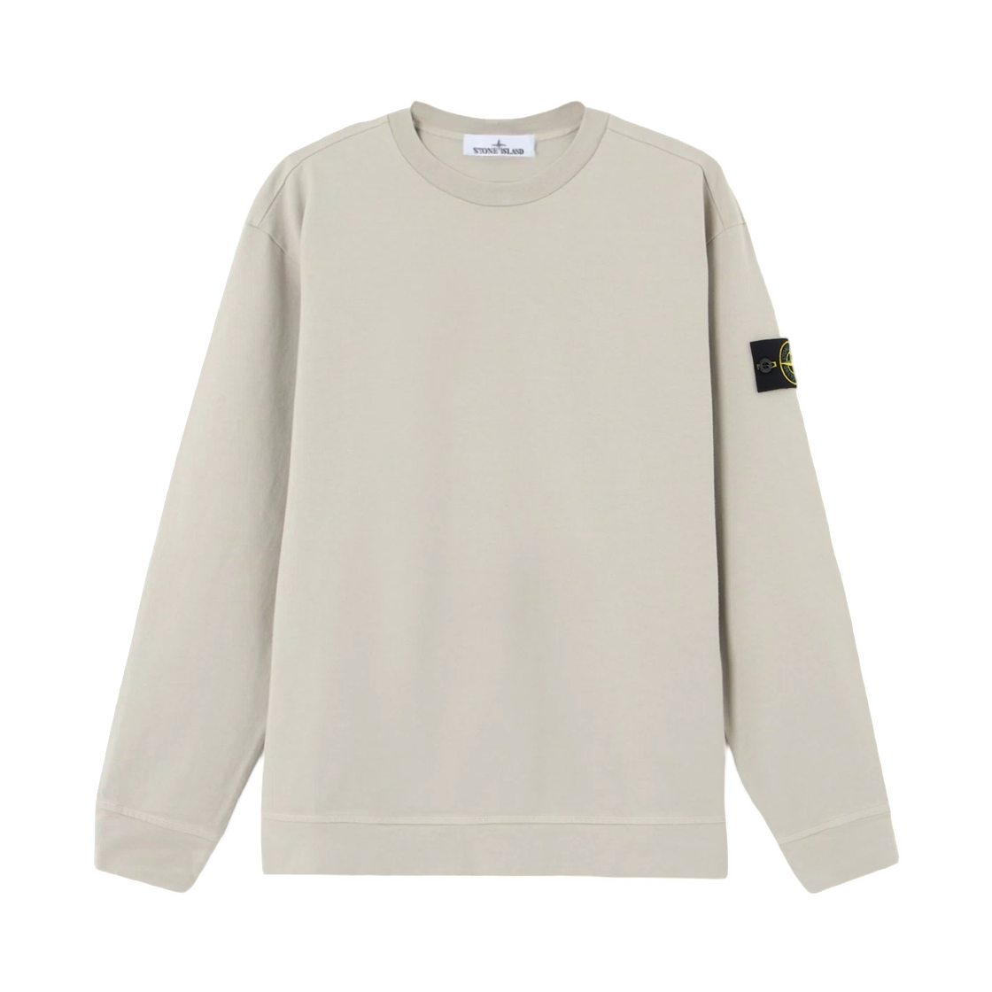 L1S1561000-57S0B50-V0061 Stone Island 6100057 Heavy Organic Cotton Jersey Regular-Fit Crewneck Sweatshirt Pearl Grey - 26SS