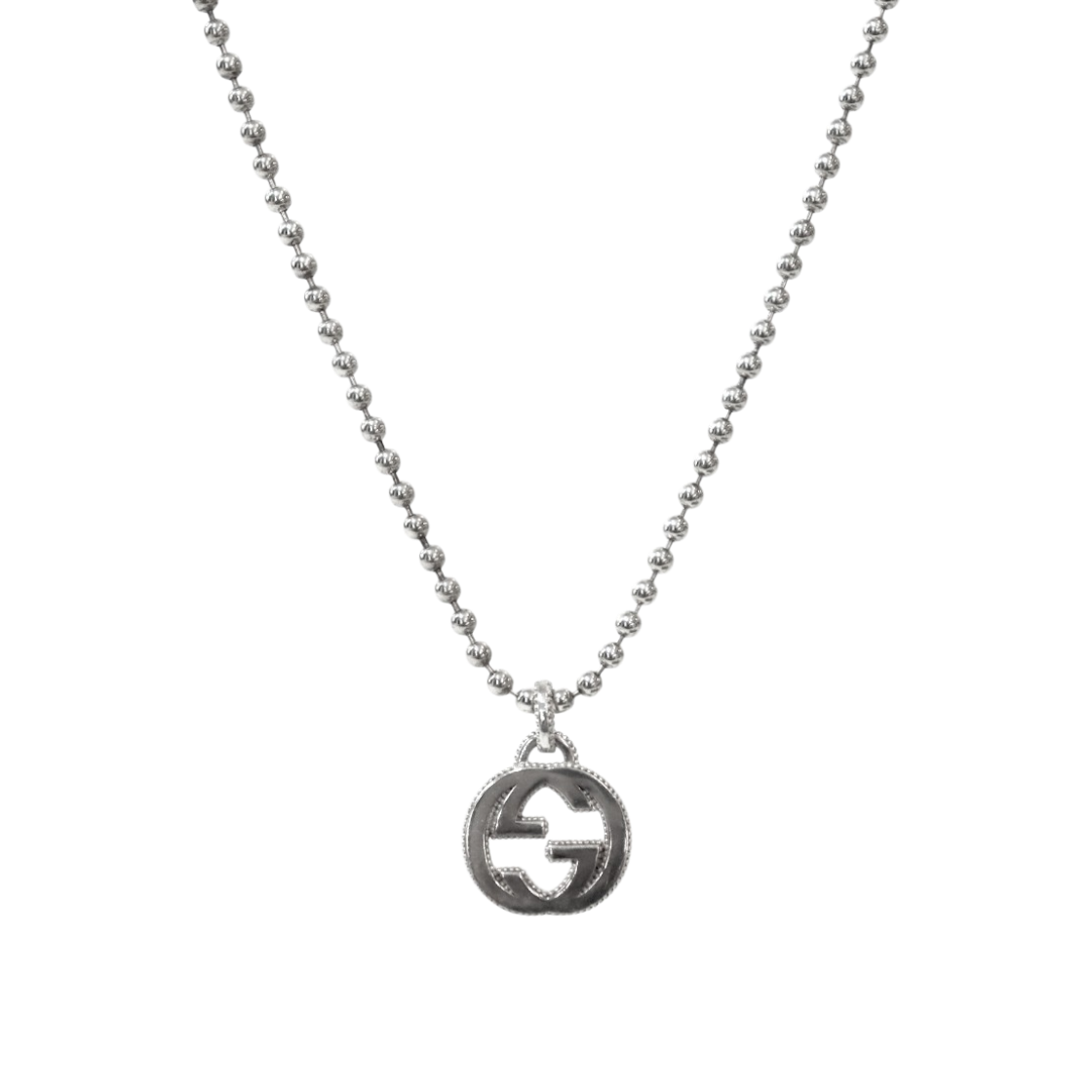 IT4UP3GKVE4N Gucci Bold Interlocking G Silver Necklace C-B55489