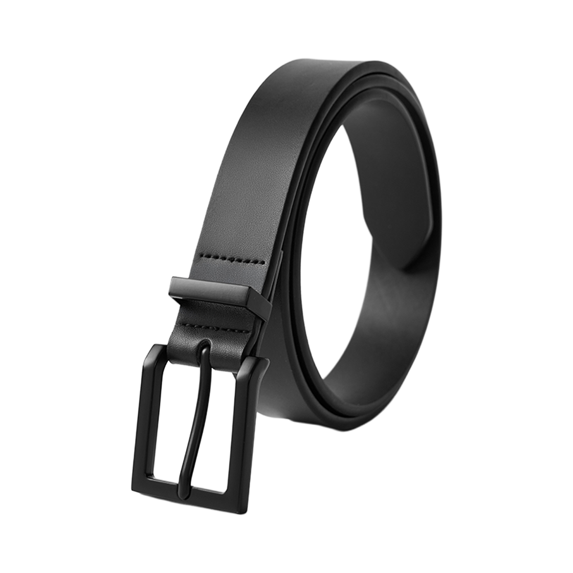 누아트스튜디오 클래식 스퀘어 레더 벨트 블랙 블랙 무광(NUARTSTUDIO Classic Square Leather Belt Black Matte Black) - 3