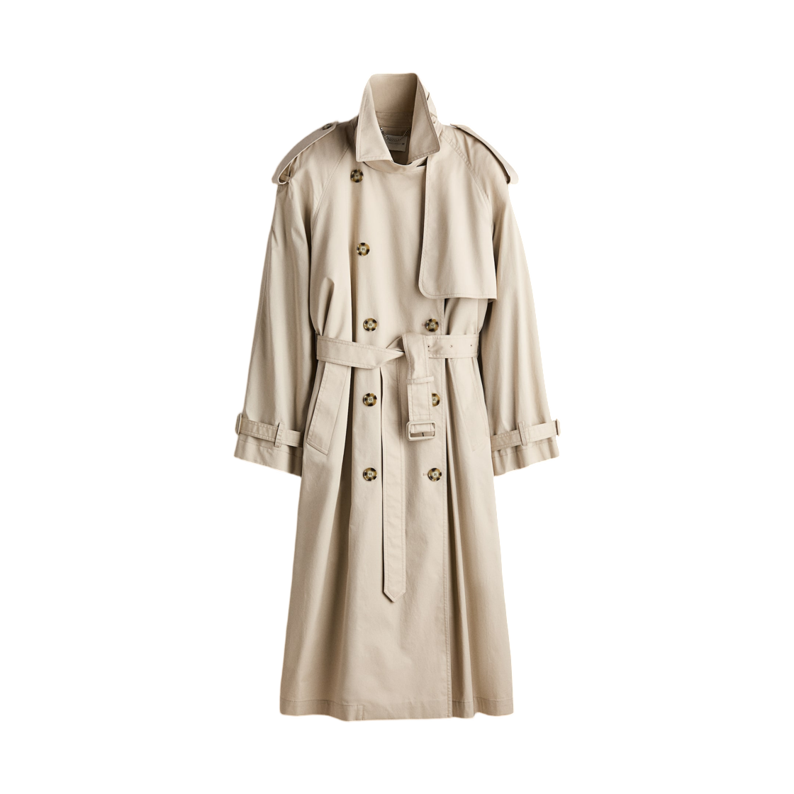 (W) 에이치앤엠 x 스텔라 맥카트니 오버사이즈 트렌치코트 라이트 베이지((W) H&M x Stella McCartney Oversized Trench Coat Light Beige)
