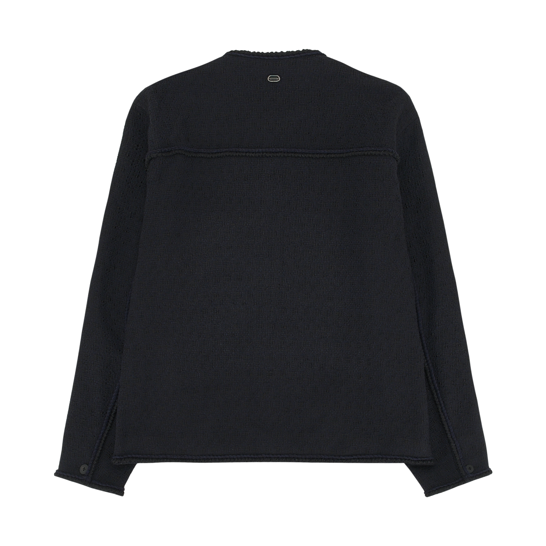 솔리드 옴므 라운드넥 트위드 자켓 블랙 - 26SS(Solid Homme Round Neck Tweed Jacket Black - 26SS) - 2