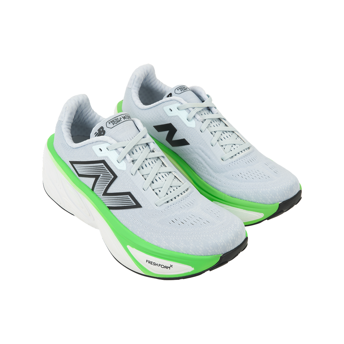 뉴발란스 프레쉬 폼 X 모어 v5 아이스 블루 일렉트릭 제이드 - D 스탠다드(New Balance Fresh Foam X More v5 Ice Blue Electric Jade - D Standard) - 4