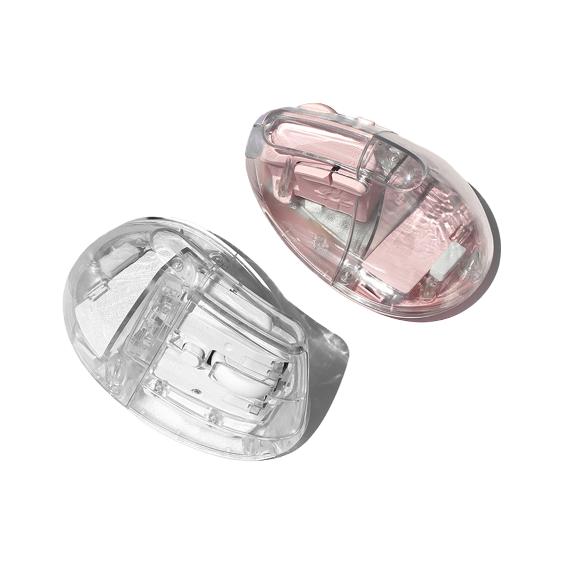 오브룸 버티컬 마우스 물방울 투명 무선 저소음 블루투스 인체공학 OV-WM01(OVROOM OV-WM01 Transparent Vertical Wireless Mouse: Silent & Ergonomic Dual Mode)